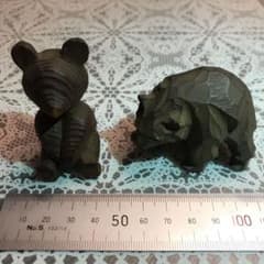 アンティーク　木彫りクマセットのサムネイル