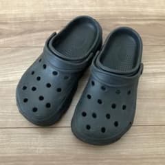 キッズ クロックス風　サンダル ブラック 19cm