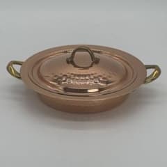 純銅 まごころ 銅板焼き鍋 16cm グリルパン両手鍋 新品未使用 S-1022 純銅 まごころ 銅板焼き鍋 16cm グリルパン両手鍋 新品未使用 S