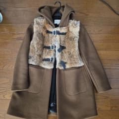Sandro フード付きブラウンコートのサムネイル