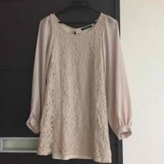 袖シフォンレースワンピースのサムネイル