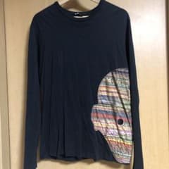 【美品】ワイスリー インパクトのあるプリント 黒のロンＴ サイズMのサムネイル