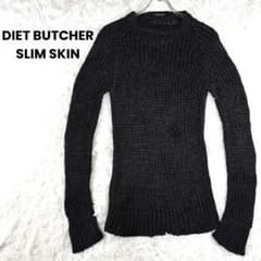ダイエットブッチャー スリムスキン メッシュ ニット シルク ブラック M ダイエットブッチャー スリムスキン メッシュ ニット シルク ブラック