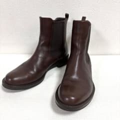 ecco エコー サイドゴアブーツ ショートブーツ ブラウン レザー 23.5