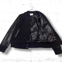 MONKEY TIME ラムレザー切替 メルトンウール スタジャン ブルゾン L