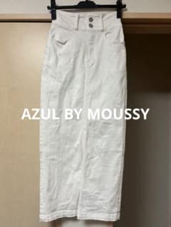 【美品】AZUL BY MOUSSY ホワイト デニム タイトスカート XSのサムネイル