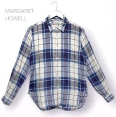 マーガレットハウエルMARGARET HOWELLリネン100% チェックシャツ