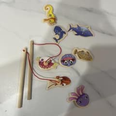 木製 マグネット釣り遊びセット 魚釣り おもちゃのサムネイル