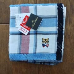 Brooks Brothers 2022 虎柄　チェック柄タオルハンカチのサムネイル