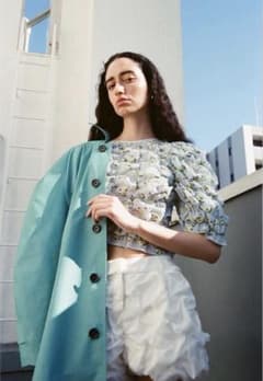 CLANE FLOWER JACQUARD SHIRRING TOPS - メルカリ