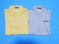 Srixon ゴルフポロシャツ2枚セット（イエロー/ストライプ） - メルカリ