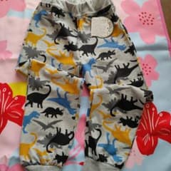 恐竜柄 ロングパンツ グレー 120cmのサムネイル