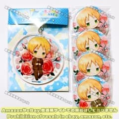 ヘタリア イギリス きゃらふろる 缶バッジ アクリルキーホルダー 5点