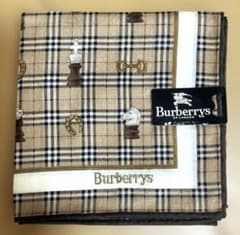 バーバリー　シルクコットン　ハンカチ　スカーフにも　ノバチェック　箱無し発送 新品未使用】バーバリーズ ハンカチ スカーフ ノバチェック