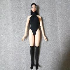 1/6 女性 シームレス素体 フィギュア ヘッド 黒レオタード セット