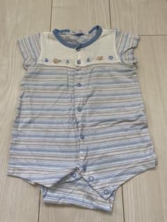 familiar 60サイズ ストライプロンパースのサムネイル