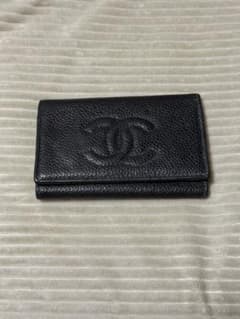 CHANEL キャビアスキン キーケース ブラック - メルカリ