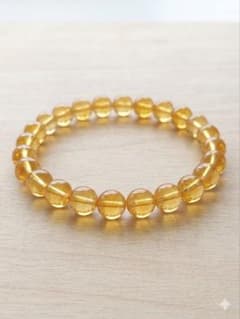 商売繁盛】シトリン 8mm 天然石ブレス 金運 財運 太陽の石 11月誕生石