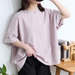 UVカット/接触冷感ゆるっとドルマンスリーブ オーバーサイズ 半袖Tシャツのサムネイル