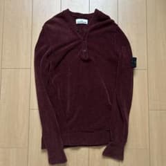 STONE ISLAND バーガンディ ヘンリーネックセーター - メルカリ