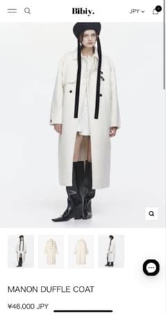 Bibiy MANON DUFFLE COAT ホワイト - メルカリ