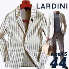 ラルディーニ⭐️44 XS‼️アイボリー‼️コットンニット⭐️ストライプ 