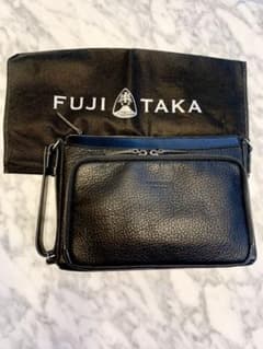 フジタカ 3WAY ショルダーバッグ セカンドバッグ レザー ブラックのサムネイル