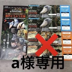 ［有効期限:3/31］神戸どうぶつ王国 入場券 4枚のサムネイル