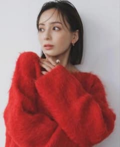 anuans スーリーアルパカショートニットプルオーバー レッド - メルカリ