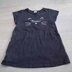 dev!rock キッズ 半袖Tシャツ 130cm ダークグレー 猫のサムネイル