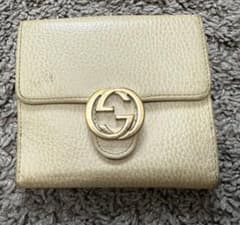 GUCCI 二つ折り財布 ベージュ