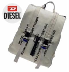 美品✨希少 DIESEL プリントリュック ホワイト/ブルー - メルカリ