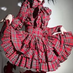 CATCOCOONクラシカルドール 長袖 セットアップ 赤チェック Sサイズ