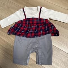 チェック柄ロンパース 70cmのサムネイル