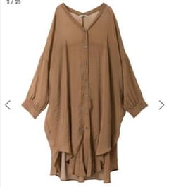 新品　オズモーシス　バックギャザーシャツワンピース　OSMOSISのサムネイル