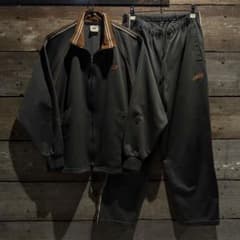 90s　OLD PUMA　セットアップ　ジャージ　ドローコード　ダークグレー