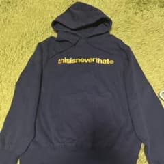 thisisneverthat ロゴ刺繍 プルオーバーパーカー ネイビー Lのサムネイル