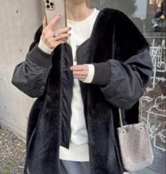etsinta エシンタのファー切替ジャケットのサムネイル