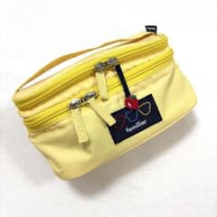 ファミリア】希少 新品 ポーチ マルチ メイク ナイロン イエロー