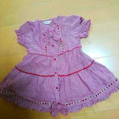 ☆新品☆90㎝ベビーピンクハウス★ワンピのサムネイル