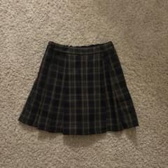 UNIQLO チェック柄 プリーツスカート 160cmのサムネイル