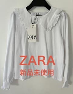 ZARA ガールズ 刺繍襟付き長袖ブラウス　140cm 新品のサムネイル