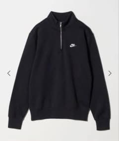 NIKE ナイキ ハーフジップ スウェット トレーナー ブラック XS 裏起毛のサムネイル