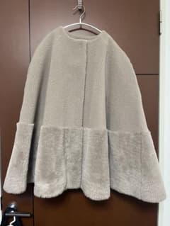 未使用 美品 ユナイテッドアローズ ボア マントコート 【タグ付き