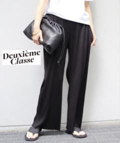 大人気！【Deuxieme Classe】トリアセプリーツパンツ ブラック 36