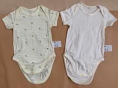 ユニクロ 肌着 70 ボディスーツ半袖2枚組のサムネイル