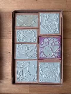 フランスアンティークスタンプ　ナタン社箱入りスタンプ7つセット フランスアンティークスタンプ ナタン社箱入りスタンプ7つセット