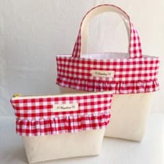 ハンドメイド トートバッグ  ポーチセットのサムネイル