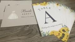 結婚式　ウェディング ペーパーアイテム　テーブルナンバー 受付サイン　セットのサムネイル