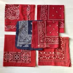 N*K様 70s 80s ビンテージ バンダナ まとめ売り 6枚 USA製 - メルカリ